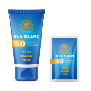 mleczko do opalania spf50 z logo