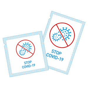 saszetki antybakteryjne z logo